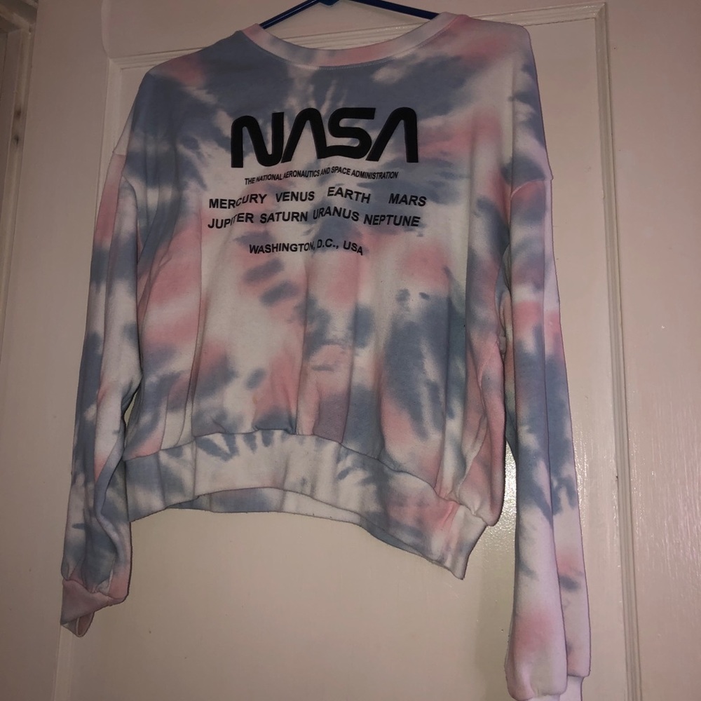 nasa cropped sweater
